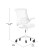 Flash Furniture BL-X-5M-WH-WH-RLB-GG Mid-Back White Mesh Swivel Ergonomic Task Office Chair with White Frame, Flip-Up Arms, and Transparent Roller Wheels addl-4