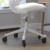 Flash Furniture BL-X-5M-WH-WH-RLB-GG Mid-Back White Mesh Swivel Ergonomic Task Office Chair with White Frame, Flip-Up Arms, and Transparent Roller Wheels addl-6