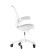 Flash Furniture BL-X-5M-WH-WH-RLB-GG Mid-Back White Mesh Swivel Ergonomic Task Office Chair with White Frame, Flip-Up Arms, and Transparent Roller Wheels addl-7