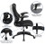 Flash Furniture BL-ZP-806-BK-GG High Back Designer Black Mesh Executive Swivel Ergonomic Office Chair with Adjustable Arms addl-5