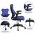 Flash Furniture BL-ZP-806-BL-GG High Back Designer Blue Mesh Executive Swivel Ergonomic Office Chair with Adjustable Arms addl-5