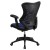 Flash Furniture BL-ZP-806-BL-GG High Back Designer Blue Mesh Executive Swivel Ergonomic Office Chair with Adjustable Arms addl-7
