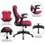 Flash Furniture BL-ZP-806-BY-GG High Back Designer Burgundy Mesh Executive Swivel Ergonomic Office Chair with Adjustable Arms addl-4