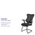 Flash Furniture BL-ZP-806C-GG Designer Black Mesh Sled Base Side Reception Chair with Adjustable Arms addl-3