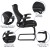 Flash Furniture BL-ZP-806C-GG Designer Black Mesh Sled Base Side Reception Chair with Adjustable Arms addl-4