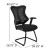 Flash Furniture BL-ZP-806C-GG Designer Black Mesh Sled Base Side Reception Chair with Adjustable Arms addl-5