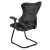 Flash Furniture BL-ZP-806C-GG Designer Black Mesh Sled Base Side Reception Chair with Adjustable Arms addl-6