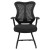 Flash Furniture BL-ZP-806C-GG Designer Black Mesh Sled Base Side Reception Chair with Adjustable Arms addl-9