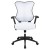 Flash Furniture BL-ZP-806-WH-GG High Back Designer White Mesh Executive Swivel Ergonomic Office Chair with Adjustable Arms addl-10
