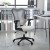 Flash Furniture BL-ZP-806-WH-GG High Back Designer White Mesh Executive Swivel Ergonomic Office Chair with Adjustable Arms addl-1