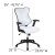 Flash Furniture BL-ZP-806-WH-GG High Back Designer White Mesh Executive Swivel Ergonomic Office Chair with Adjustable Arms addl-6
