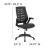 Flash Furniture BL-ZP-809-BK-GG High Back Designer Black Mesh Executive Swivel Ergonomic Office Chair with Height Adjustable Flip-Up Arms addl-5