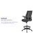 Flash Furniture BL-ZP-809D-BK-GG High Back Black Mesh Spine-Back Ergonomic Drafting Chair with Adjustable Foot Ring and Adjustable Flip-Up Arms addl-3