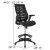 Flash Furniture BL-ZP-809D-BK-GG High Back Black Mesh Spine-Back Ergonomic Drafting Chair with Adjustable Foot Ring and Adjustable Flip-Up Arms addl-5