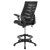Flash Furniture BL-ZP-809D-BK-GG High Back Black Mesh Spine-Back Ergonomic Drafting Chair with Adjustable Foot Ring and Adjustable Flip-Up Arms addl-6