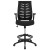 Flash Furniture BL-ZP-809D-BK-GG High Back Black Mesh Spine-Back Ergonomic Drafting Chair with Adjustable Foot Ring and Adjustable Flip-Up Arms addl-9