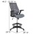 Flash Furniture BL-ZP-809D-DKGY-GG High Back Dark Gray Mesh Spine-Back Ergonomic Drafting Chair with Adjustable Foot Ring and Adjustable Flip-Up Arms addl-5