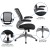 Flash Furniture BL-ZP-8805-BK-GG Mid-Back Black Mesh Swivel Ergonomic Task Office Chair with Gray Frame and Flip-Up Arms addl-4