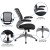 Flash Furniture BL-ZP-8805-BK-GG Mid-Back Black Mesh Swivel Ergonomic Task Office Chair with Gray Frame and Flip-Up Arms addl-4