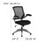 Flash Furniture BL-ZP-8805-BK-GG Mid-Back Black Mesh Swivel Ergonomic Task Office Chair with Gray Frame and Flip-Up Arms addl-5