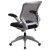 Flash Furniture BL-ZP-8805-BK-GG Mid-Back Black Mesh Swivel Ergonomic Task Office Chair with Gray Frame and Flip-Up Arms addl-6
