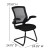 Flash Furniture BL-ZP-8805C-GG Black Mesh Sled Base Side Reception Chair with Flip-Up Arms addl-5