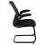 Flash Furniture BL-ZP-8805C-GG Black Mesh Sled Base Side Reception Chair with Flip-Up Arms addl-8