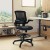 Flash Furniture BL-ZP-8805D-BK-GG Mid-Back Black Mesh Ergonomic Drafting Chair with Adjustable Foot Ring and Flip-Up Arms addl-1