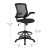 Flash Furniture BL-ZP-8805D-BK-GG Mid-Back Black Mesh Ergonomic Drafting Chair with Adjustable Foot Ring and Flip-Up Arms addl-5