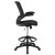 Flash Furniture BL-ZP-8805D-BK-GG Mid-Back Black Mesh Ergonomic Drafting Chair with Adjustable Foot Ring and Flip-Up Arms addl-8