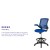 Flash Furniture BL-ZP-8805D-BLUE-GG Mid-Back Blue Mesh Ergonomic Drafting Chair with Adjustable Foot Ring and Flip-Up Arms addl-3