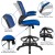 Flash Furniture BL-ZP-8805D-BLUE-GG Mid-Back Blue Mesh Ergonomic Drafting Chair with Adjustable Foot Ring and Flip-Up Arms addl-4