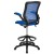 Flash Furniture BL-ZP-8805D-BLUE-GG Mid-Back Blue Mesh Ergonomic Drafting Chair with Adjustable Foot Ring and Flip-Up Arms addl-6