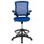 Flash Furniture BL-ZP-8805D-BLUE-GG Mid-Back Blue Mesh Ergonomic Drafting Chair with Adjustable Foot Ring and Flip-Up Arms addl-9