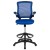 Flash Furniture BL-ZP-8805D-BLUE-GG Mid-Back Blue Mesh Ergonomic Drafting Chair with Adjustable Foot Ring and Flip-Up Arms addl-9