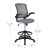Flash Furniture BL-ZP-8805D-DKGY-GG Mid-Back Dark Gray Mesh Ergonomic Drafting Chair with Adjustable Foot Ring and Flip-Up Arms addl-5
