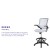 Flash Furniture BL-ZP-8805D-WH-GG Mid-Back White Mesh Ergonomic Drafting Chair with Adjustable Foot Ring and Flip-Up Arms addl-3