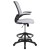 Flash Furniture BL-ZP-8805D-WH-GG Mid-Back White Mesh Ergonomic Drafting Chair with Adjustable Foot Ring and Flip-Up Arms addl-8