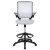 Flash Furniture BL-ZP-8805D-WH-GG Mid-Back White Mesh Ergonomic Drafting Chair with Adjustable Foot Ring and Flip-Up Arms addl-9