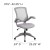 Flash Furniture BL-ZP-8805-GY-GG Mid-Back Gray Mesh Swivel Ergonomic Task Office Chair with Gray Frame and Flip-Up Arms addl-6