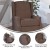Flash Furniture BO-BS7002-1-BR-GG Traditional Style Slim Brown Polyester Push Back Wingback Recliner with Accent Nail Trim addl-3