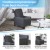 Flash Furniture BO-BS7003-GY-GG Transitional Style Gray Fabric Push Back Pillow Back Recliner with Accent Nail Trim addl-3
