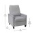 Flash Furniture BO-BS7003-LGY-GG Transitional Style Light Gray Fabric Push Back Pillow Back Recliner with Accent Nail Trim addl-4