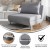 Flash Furniture BO-BS-BS031-LTGRY-GG Light Gray Convertible Tri-Fold Multifunctional Adjustable Sleeper Chair with Pillow addl-3
