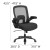 Flash Furniture BT-20180-GG Big & Tall Black Mesh Executive Swivel Office Chair with Lumbar and Back Support and Wheels addl-6