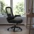 Flash Furniture BT-20180-LEA-GG Big & Tall 500 lb. Black Mesh/LeatherSoft Executive Ergonomic Office Chair with Adjustable Lumbar addl-1