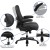 Flash Furniture BT-20180-LEA-GG Big & Tall 500 lb. Black Mesh/LeatherSoft Executive Ergonomic Office Chair with Adjustable Lumbar addl-5