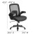 Flash Furniture BT-20180-LEA-GG Big & Tall 500 lb. Black Mesh/LeatherSoft Executive Ergonomic Office Chair with Adjustable Lumbar addl-6