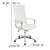 Flash Furniture BT-20595H-1-WH-GG High Back White LeatherSoft Contemporary Ribbed Executive Swivel Office Chair addl-6