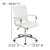Flash Furniture BT-20595M-1-WH-GG Mid-Back White LeatherSoft Contemporary Ribbed Executive Swivel Office Chair addl-6